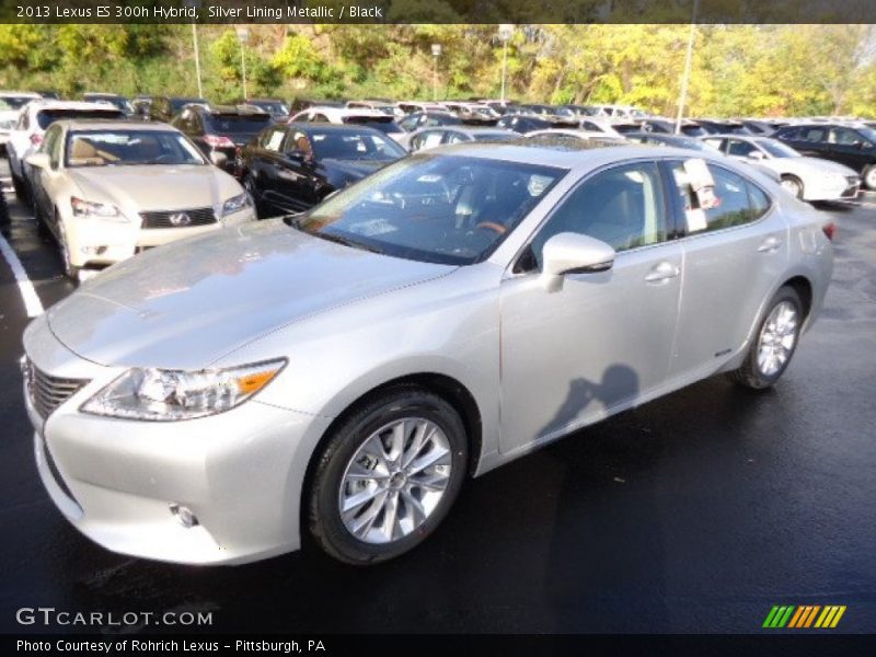 Silver Lining Metallic / Black 2013 Lexus ES 300h Hybrid