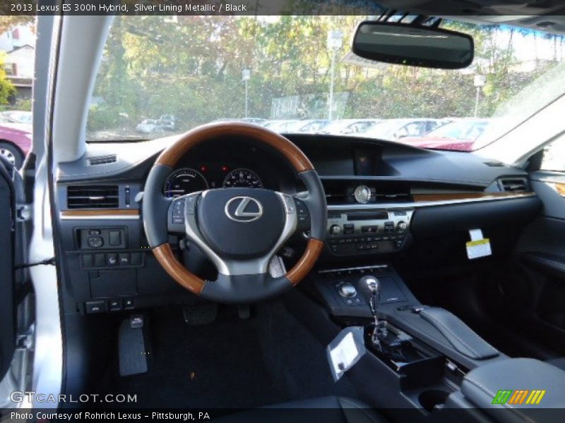 Silver Lining Metallic / Black 2013 Lexus ES 300h Hybrid