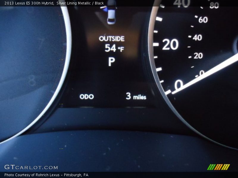Silver Lining Metallic / Black 2013 Lexus ES 300h Hybrid