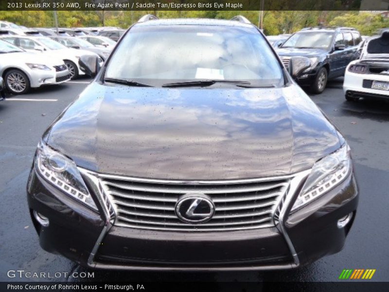 Fire Agate Pearl / Saddle Tan/Espresso Birds Eye Maple 2013 Lexus RX 350 AWD