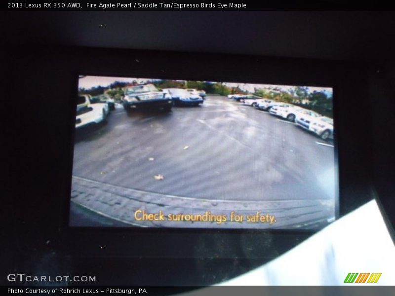 Fire Agate Pearl / Saddle Tan/Espresso Birds Eye Maple 2013 Lexus RX 350 AWD