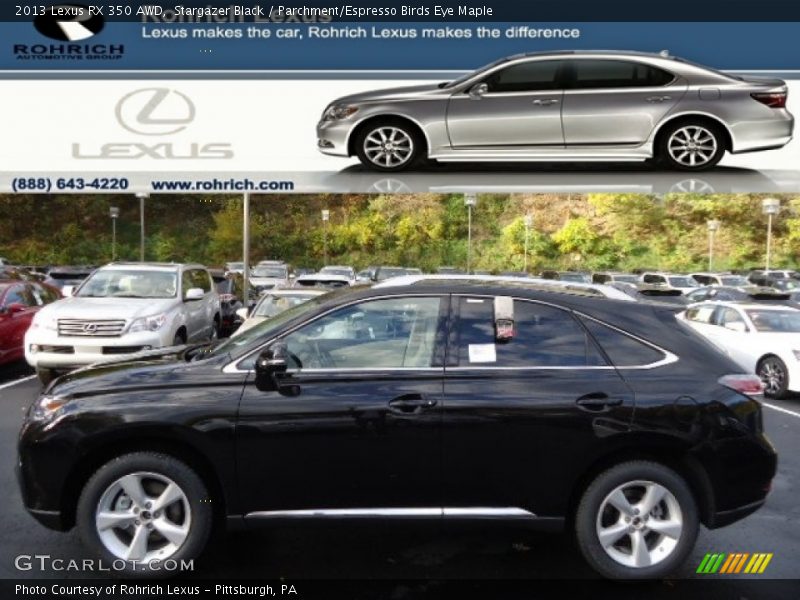 Stargazer Black / Parchment/Espresso Birds Eye Maple 2013 Lexus RX 350 AWD