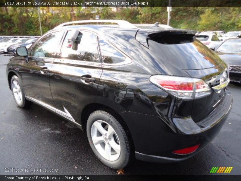 Stargazer Black / Parchment/Espresso Birds Eye Maple 2013 Lexus RX 350 AWD