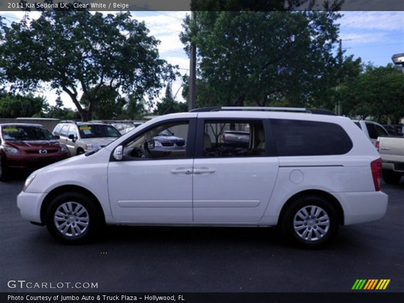 Clear White / Beige 2011 Kia Sedona LX