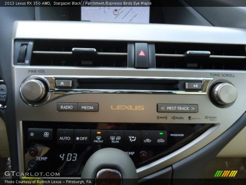 Stargazer Black / Parchment/Espresso Birds Eye Maple 2013 Lexus RX 350 AWD