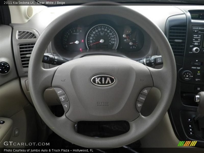 Clear White / Beige 2011 Kia Sedona LX