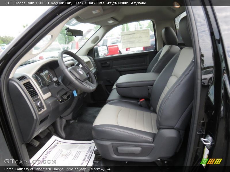 Black / Dark Slate Gray/Medium Graystone 2012 Dodge Ram 1500 ST Regular Cab