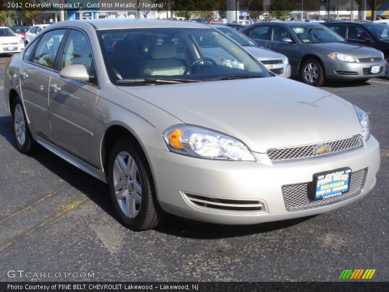 Gold Mist Metallic / Neutral 2012 Chevrolet Impala LT