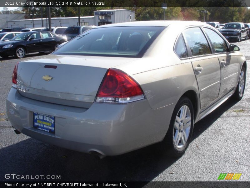 Gold Mist Metallic / Neutral 2012 Chevrolet Impala LT