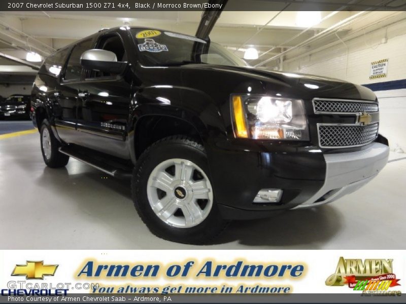 Black / Morroco Brown/Ebony 2007 Chevrolet Suburban 1500 Z71 4x4