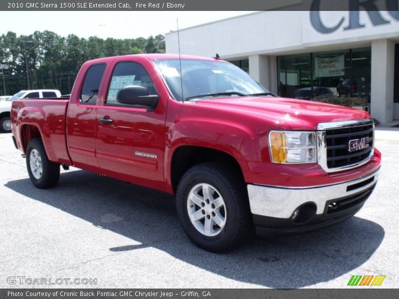 Fire Red / Ebony 2010 GMC Sierra 1500 SLE Extended Cab