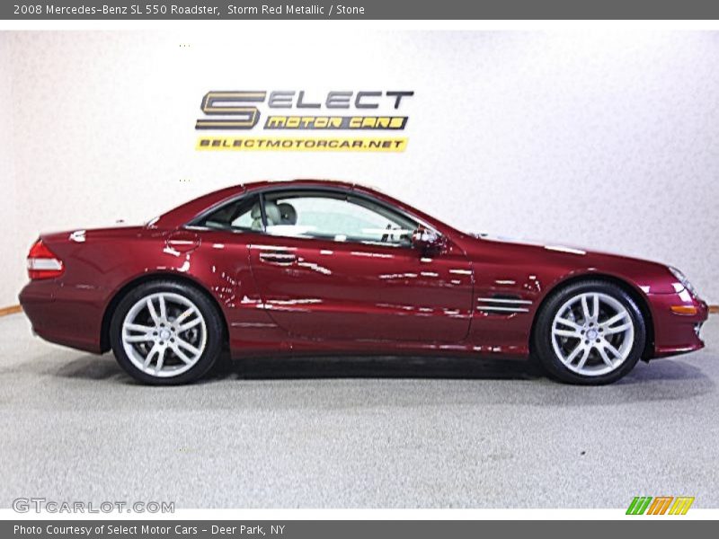 Storm Red Metallic / Stone 2008 Mercedes-Benz SL 550 Roadster