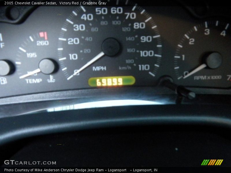 Victory Red / Graphite Gray 2005 Chevrolet Cavalier Sedan