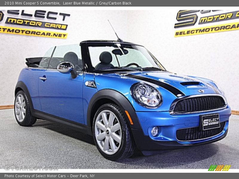 Laser Blue Metallic / Grey/Carbon Black 2010 Mini Cooper S Convertible