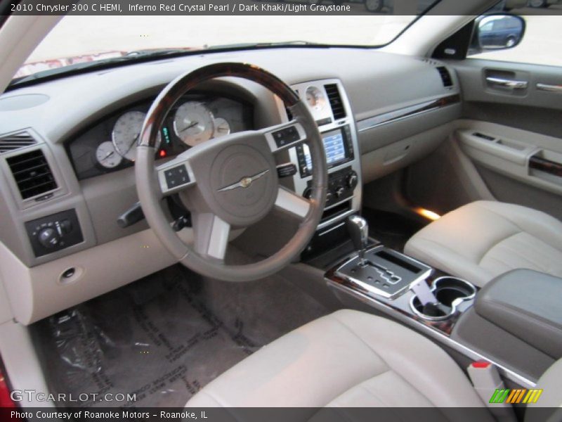 Inferno Red Crystal Pearl / Dark Khaki/Light Graystone 2010 Chrysler 300 C HEMI