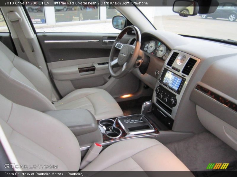 Inferno Red Crystal Pearl / Dark Khaki/Light Graystone 2010 Chrysler 300 C HEMI