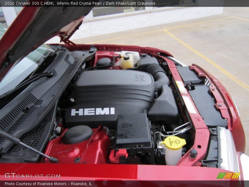 Inferno Red Crystal Pearl / Dark Khaki/Light Graystone 2010 Chrysler 300 C HEMI