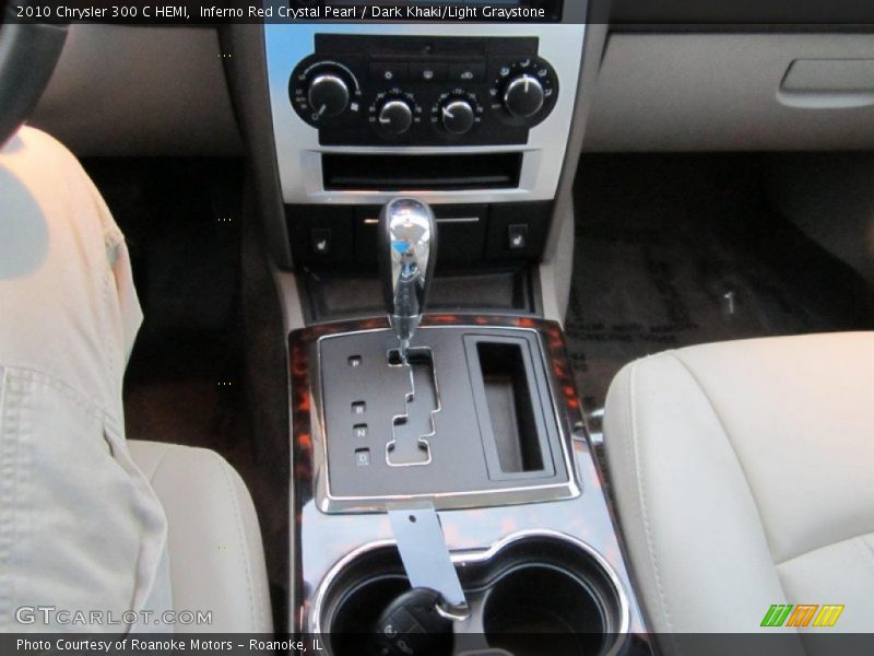 Inferno Red Crystal Pearl / Dark Khaki/Light Graystone 2010 Chrysler 300 C HEMI