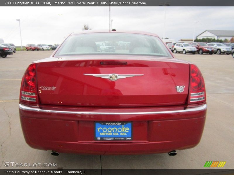 Inferno Red Crystal Pearl / Dark Khaki/Light Graystone 2010 Chrysler 300 C HEMI