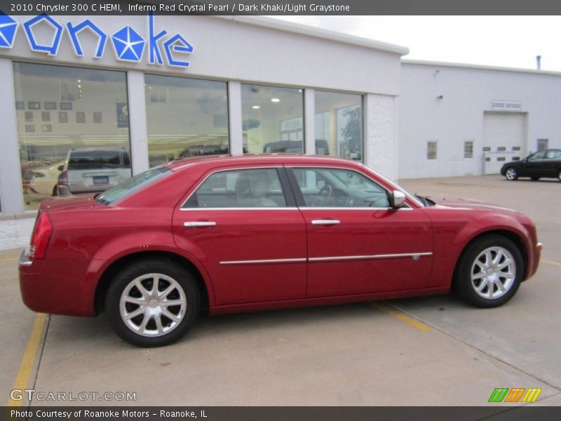 Inferno Red Crystal Pearl / Dark Khaki/Light Graystone 2010 Chrysler 300 C HEMI