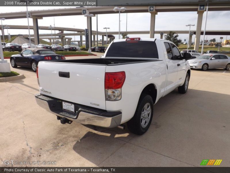 Super White / Beige 2008 Toyota Tundra Double Cab