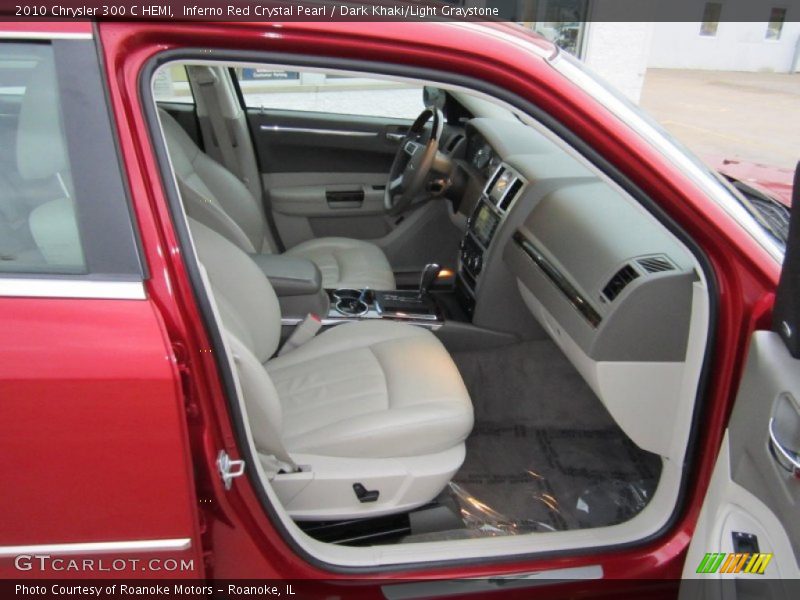 Inferno Red Crystal Pearl / Dark Khaki/Light Graystone 2010 Chrysler 300 C HEMI