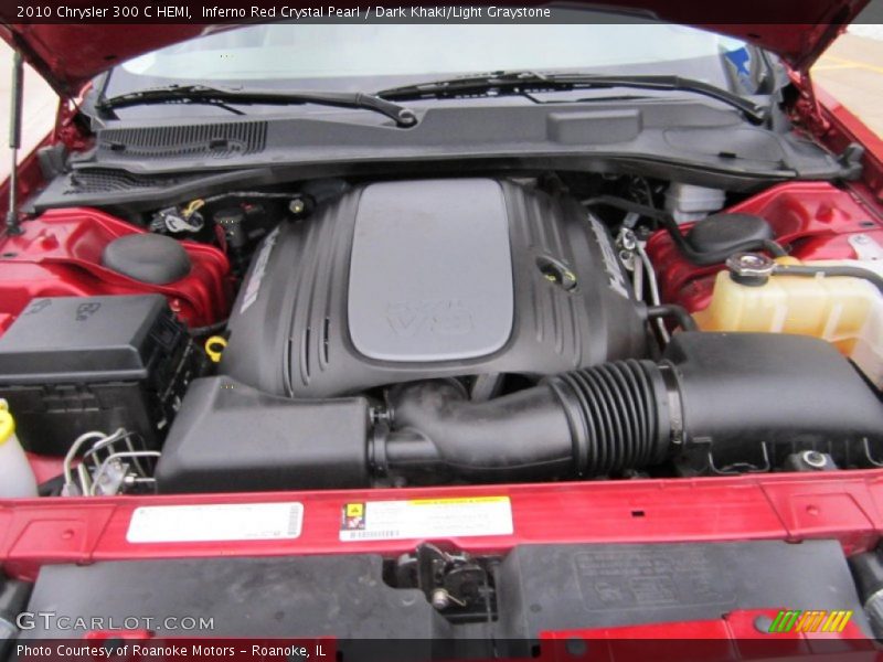 Inferno Red Crystal Pearl / Dark Khaki/Light Graystone 2010 Chrysler 300 C HEMI