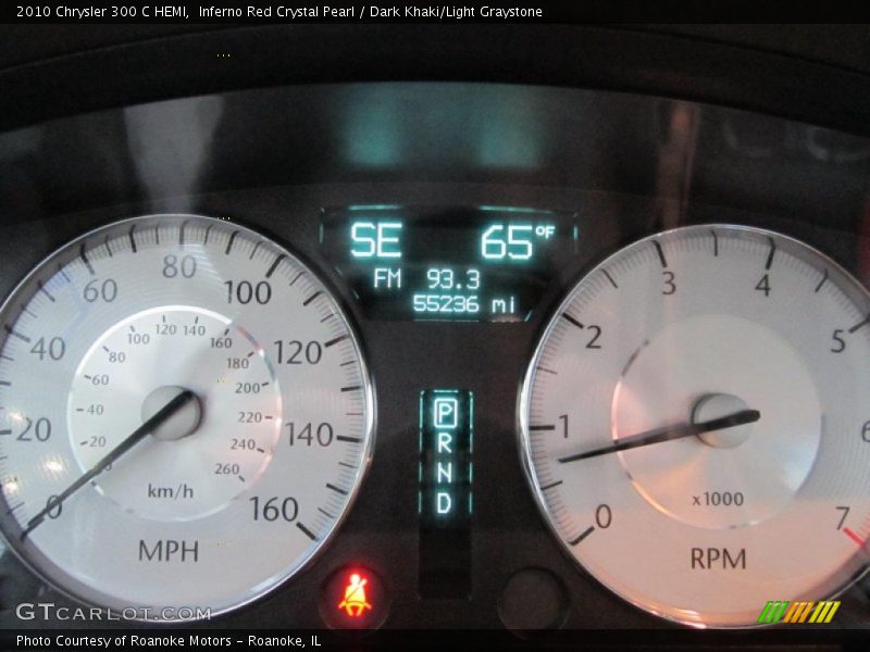 Inferno Red Crystal Pearl / Dark Khaki/Light Graystone 2010 Chrysler 300 C HEMI