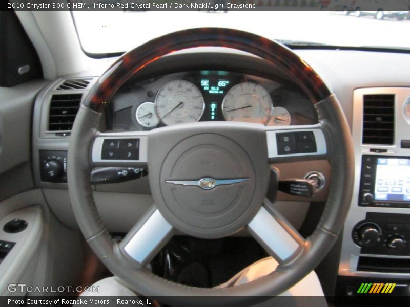 Inferno Red Crystal Pearl / Dark Khaki/Light Graystone 2010 Chrysler 300 C HEMI