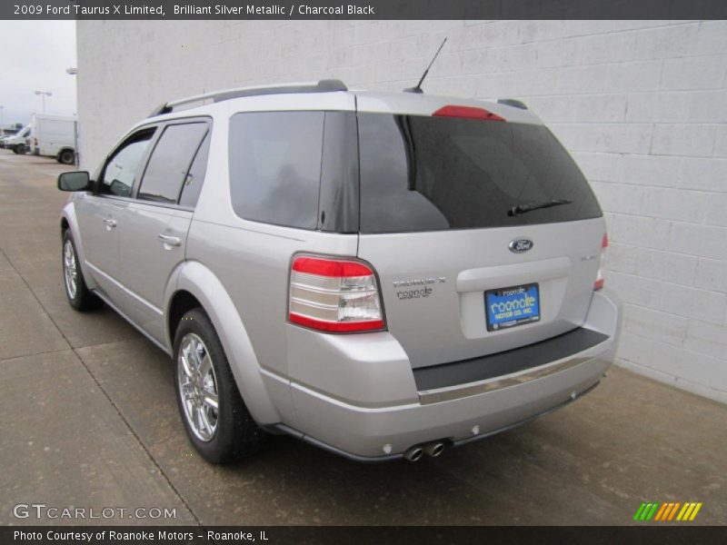 Brilliant Silver Metallic / Charcoal Black 2009 Ford Taurus X Limited