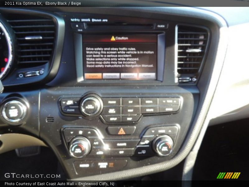 Ebony Black / Beige 2011 Kia Optima EX