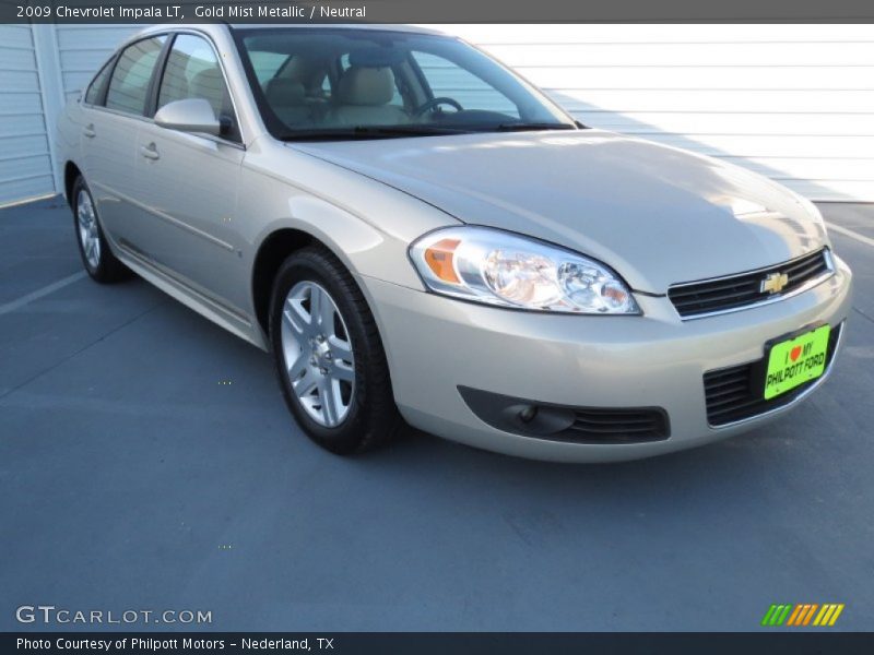 Gold Mist Metallic / Neutral 2009 Chevrolet Impala LT