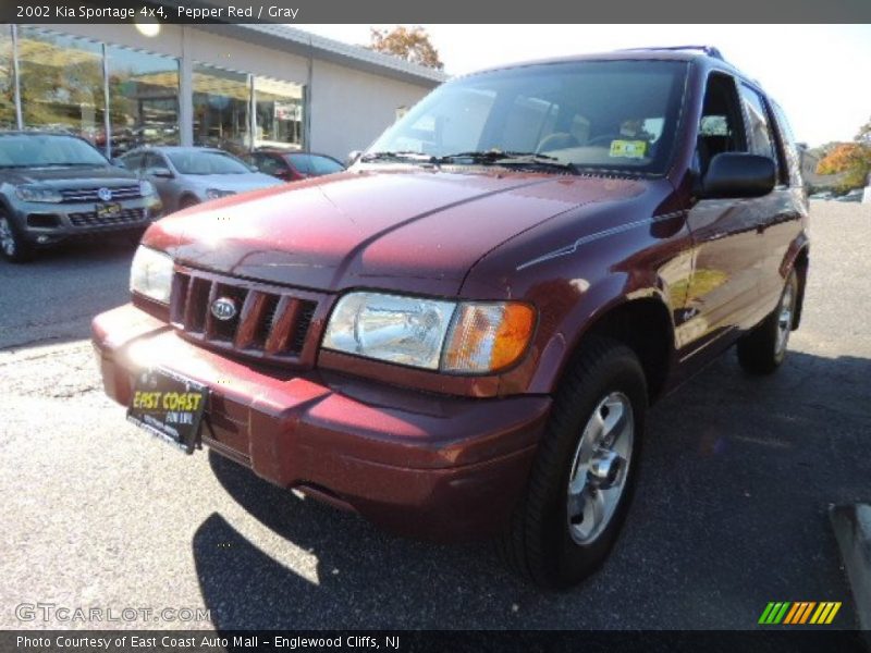 Pepper Red / Gray 2002 Kia Sportage 4x4