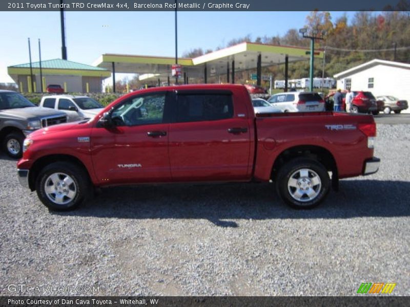 Barcelona Red Metallic / Graphite Gray 2011 Toyota Tundra TRD CrewMax 4x4