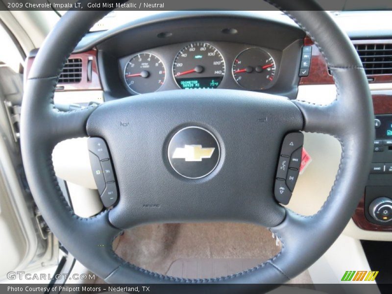 Gold Mist Metallic / Neutral 2009 Chevrolet Impala LT