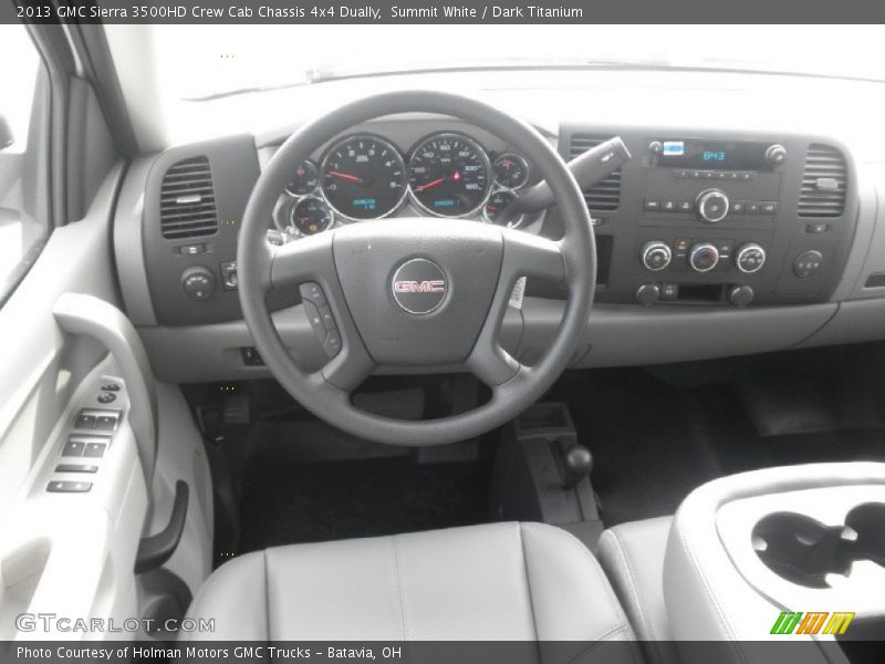 Summit White / Dark Titanium 2013 GMC Sierra 3500HD Crew Cab Chassis 4x4 Dually