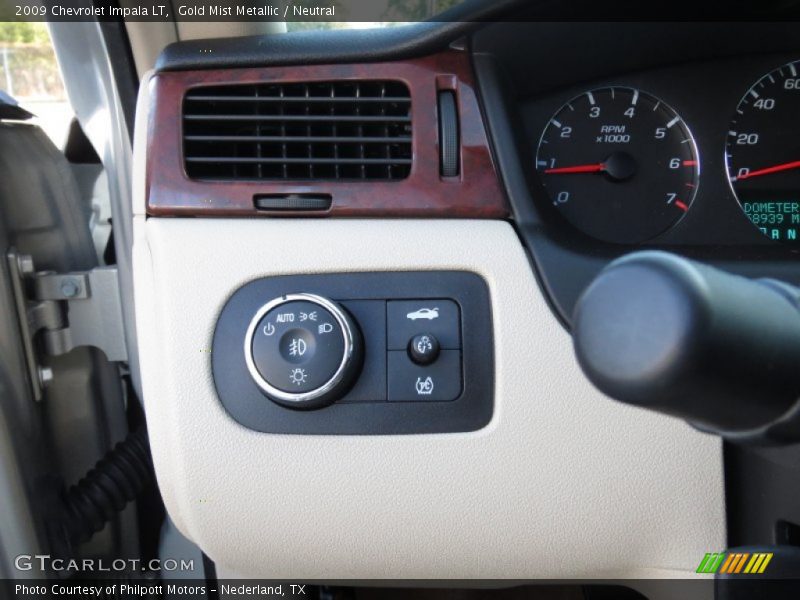 Gold Mist Metallic / Neutral 2009 Chevrolet Impala LT