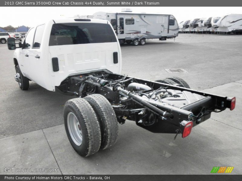 Summit White / Dark Titanium 2013 GMC Sierra 3500HD Crew Cab Chassis 4x4 Dually