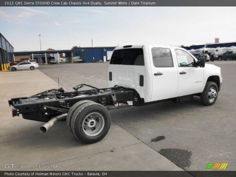 Summit White / Dark Titanium 2013 GMC Sierra 3500HD Crew Cab Chassis 4x4 Dually