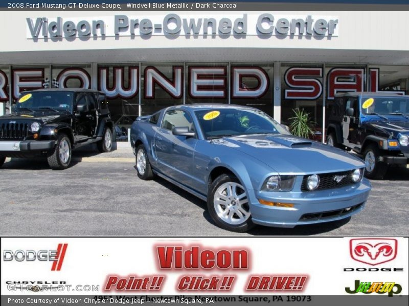 Windveil Blue Metallic / Dark Charcoal 2008 Ford Mustang GT Deluxe Coupe
