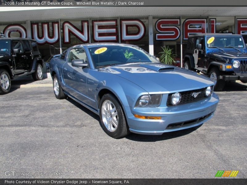 Windveil Blue Metallic / Dark Charcoal 2008 Ford Mustang GT Deluxe Coupe