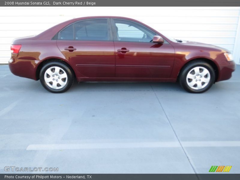 Dark Cherry Red / Beige 2008 Hyundai Sonata GLS