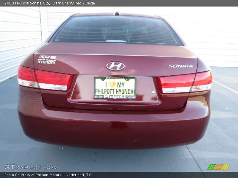 Dark Cherry Red / Beige 2008 Hyundai Sonata GLS