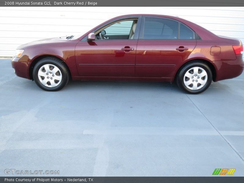 Dark Cherry Red / Beige 2008 Hyundai Sonata GLS