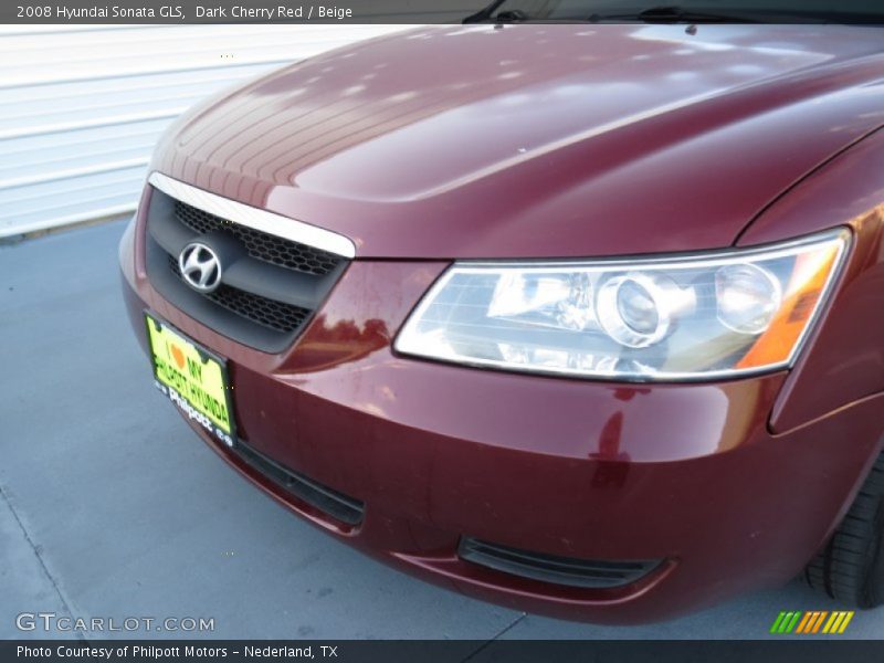 Dark Cherry Red / Beige 2008 Hyundai Sonata GLS