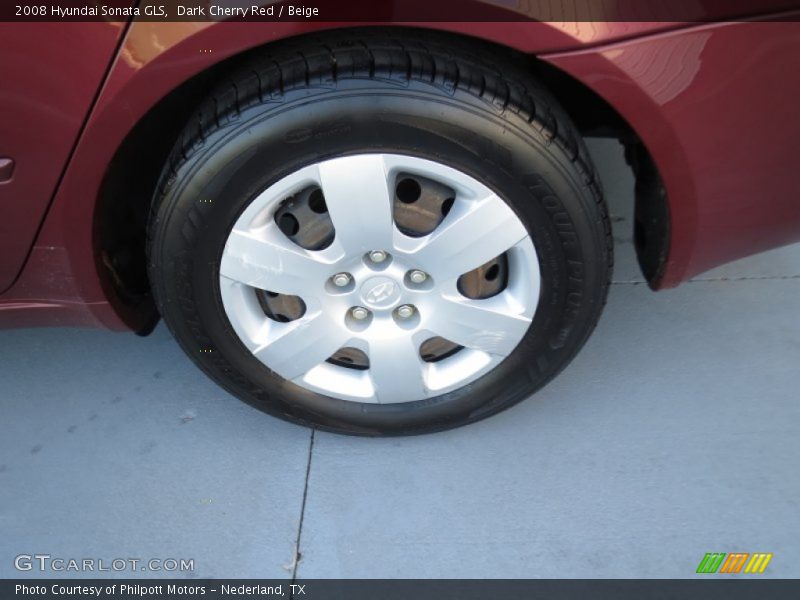 Dark Cherry Red / Beige 2008 Hyundai Sonata GLS