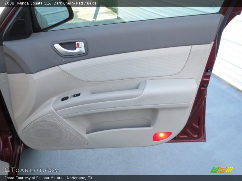 Dark Cherry Red / Beige 2008 Hyundai Sonata GLS