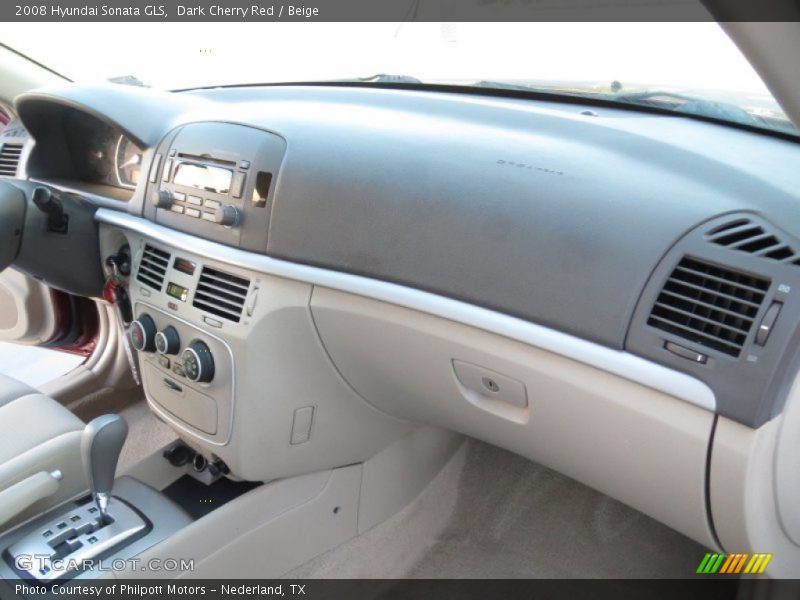Dark Cherry Red / Beige 2008 Hyundai Sonata GLS
