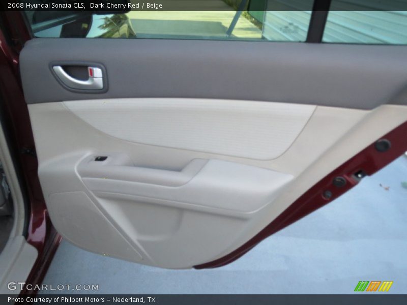 Dark Cherry Red / Beige 2008 Hyundai Sonata GLS