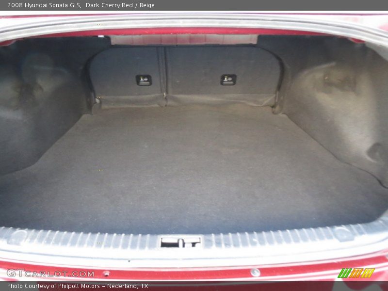 Dark Cherry Red / Beige 2008 Hyundai Sonata GLS